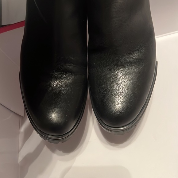 Vince Camuto Dasemma Black Over The Knee Chunky Heel Leather Boot (Black, 8) - Picture 4 of 8